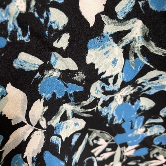 Ophelia Roe Floral Button Front Puff Short Sleeves Midi Dress Size L - Picture 8 of 16